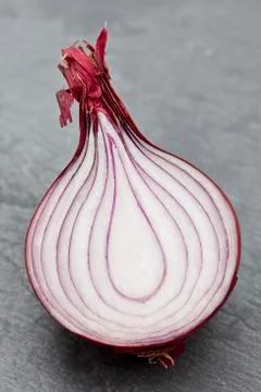 Half a fresh red onion 写真素材