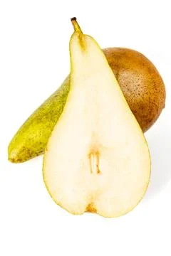 Half of a fresh ripe pear, close-up Stock-Fotos