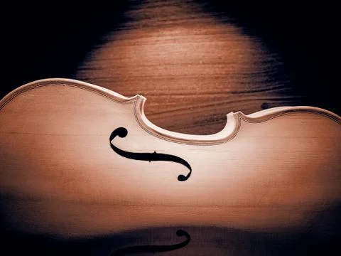The half front side of raw violin,vintage and art tone,blurry light around Stock-Fotos