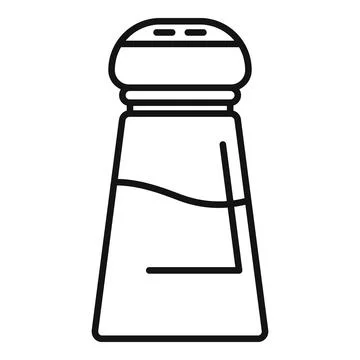 Half full salt shaker with lid for seasoning food Stock Illustration