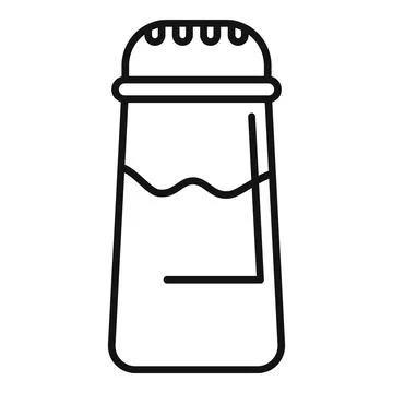 Half full salt shaker with lid for seasoning food Stock Illustration