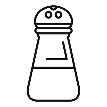 Half full salt shaker with lid for seasoning food Stock Illustration