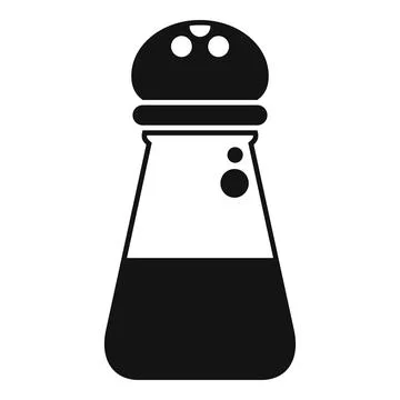 Half full salt shaker with rotating lid for seasoning food Stock Illustration