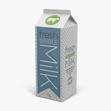 3d Model Half Gallon Milk Carton Pond5
