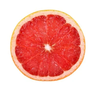 Half of Grapefruit isolated on the white background Stock Photos