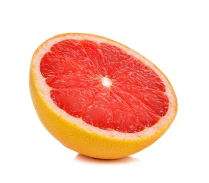 Half of Grapefruit isolated on the white background Stock Photos