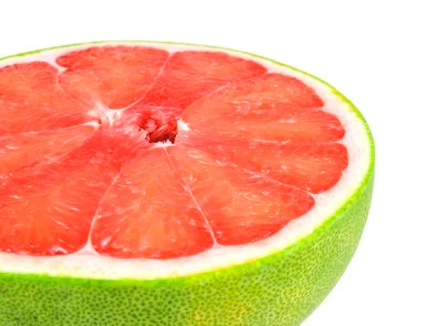 Half grapefruit isolated on white background Stock Photos