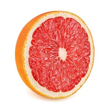 Half of grapefruit isolated on white background Stock Photos