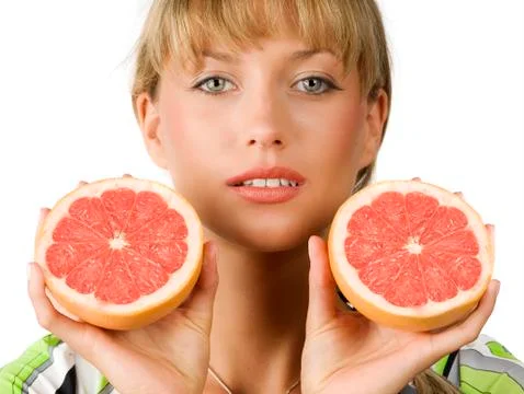 Half grapefruit Stock Photos