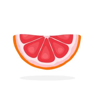 Half grapefruit slices Stock Illustration