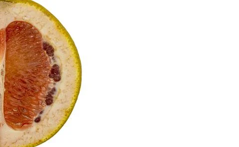 Half grapefruit on a white background isolate copy space Foto stock