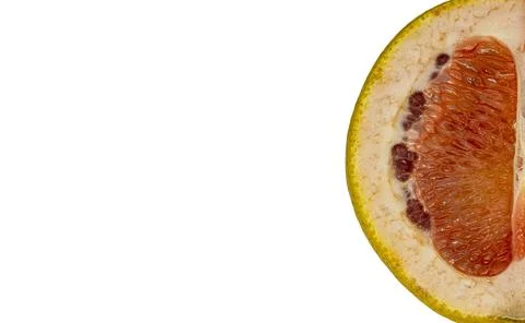 Half grapefruit on a white background isolate copy space Foto stock