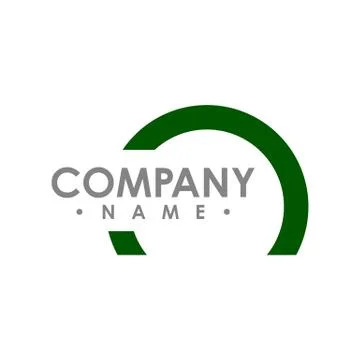 Half green Circle logo Abstract Corporate Symbol Vector Illustration Graphic  Stock Illustration