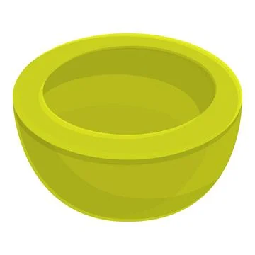 Half green nut shea tree icon, cartoon style Stock Illustration