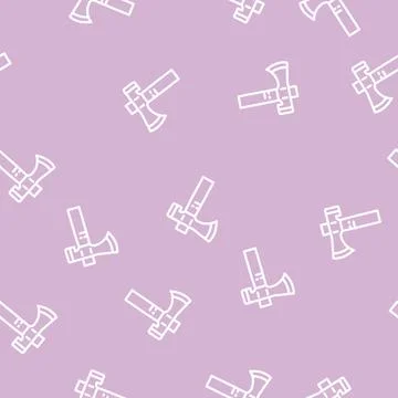 Half hatchet hammer line vector seamless pattern イラスト素材