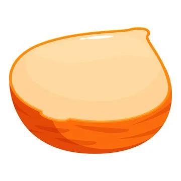 Half hazelnut showing its inside on white background Stock Illustration