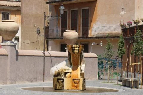 Half head statue Foto stock