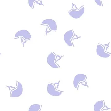 Half helmet motorcycle glyph vector seamless pattern Stock Illustration