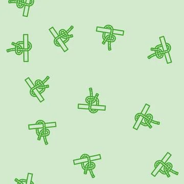 Half hitch nautical knot line vector seamless pattern Stock Illustration