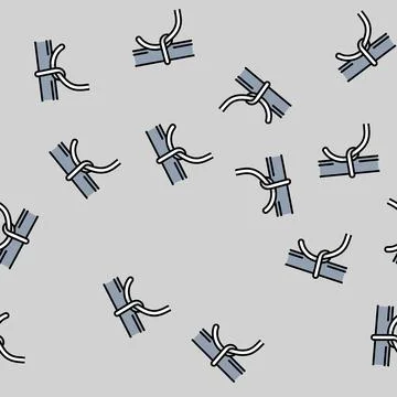 Half hitch nautical knot vector seamless pattern Stock Illustration