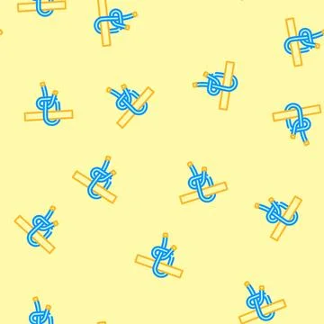 Half hitch nautical knot vector seamless pattern Stock Illustration