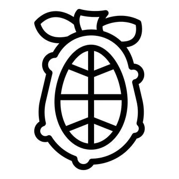 Half of jackfruit icon outline vector. Exotic food Stock Illustration