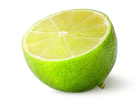Half of juicy lime vertically Stock Photos