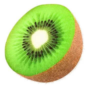 Half of kiwi isolated Stock Photos