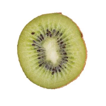 Half of kiwi on a white background 스톡 사진