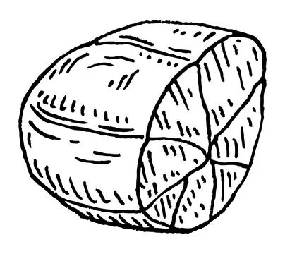 Half a kola nut without shell. Vector engraving black vintage イラスト素材