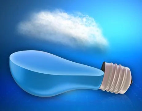 Half of the lamp base and cloud top Illustrazione stock