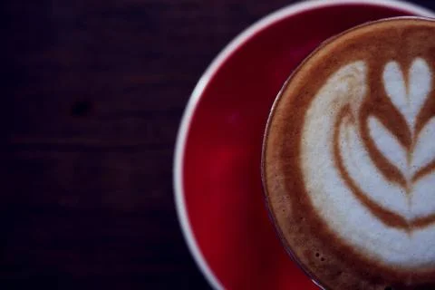 Half of latte Stock Photos