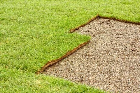 Half layed turf Stock Photos