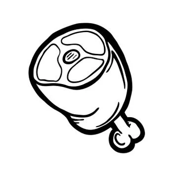 Half leg of meat Stock Illustration