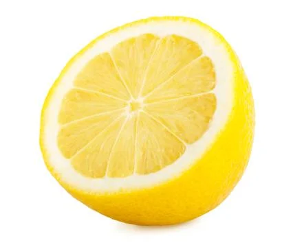 Half lemon citrus fruit isolated Stock Photos