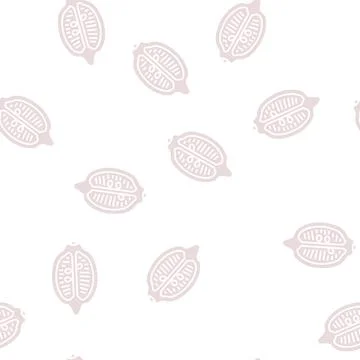 Half lemon glyph seamless pattern Stock Illustration