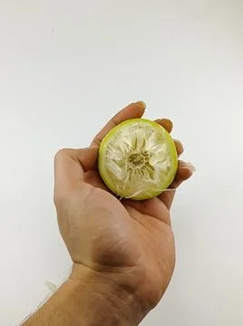 Half of the lemon that has been squeezed Stock Photos