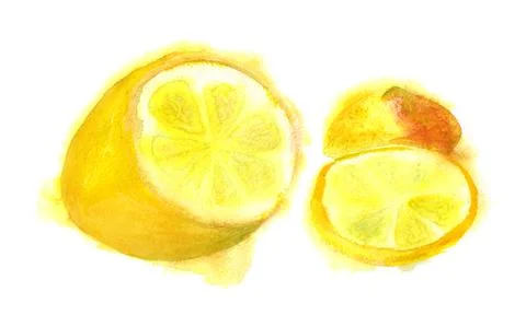Half of lemon Stock Illustration