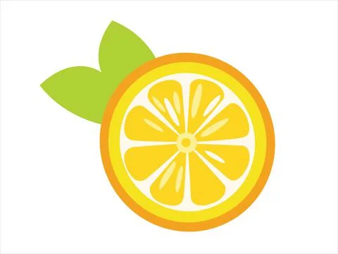 Half a lemon Stock Illustration
