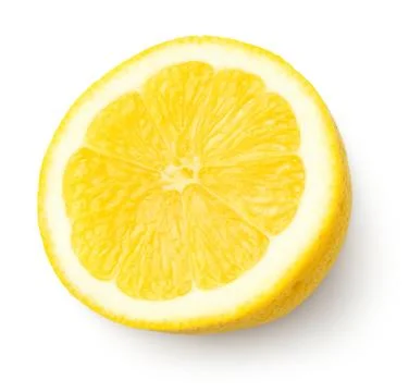 Half of Lemon Isolated on White Background Stock Photos