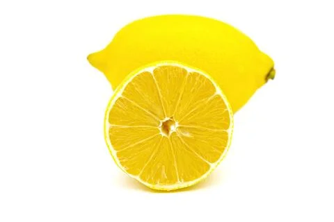 Half a lemon isolated on a white background Foto stock