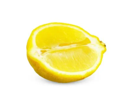 Half of lemon isolated on white background. Stock Photos