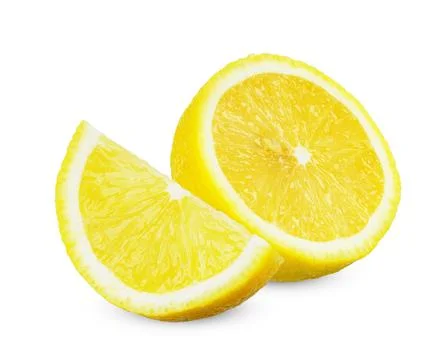 Half of lemon isolated on white background. Stock Photos