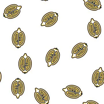 Half lemon vector seamless pattern 스톡 일러스트