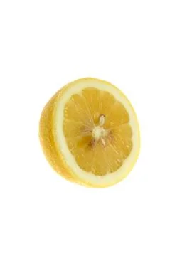 Half lemon on white background Stock Photos
