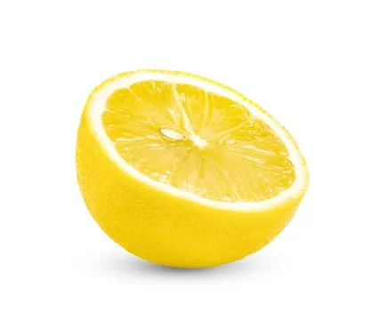 Half lemon on white background Stock Photos