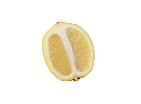 A half lemon on the white background Stock Photos