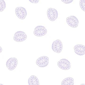 Half lime glyph seamless pattern Stock Illustration