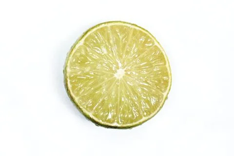 Half of the lime. Isolated Stock Photos