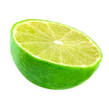 Half lime isolated on white Stock Photos